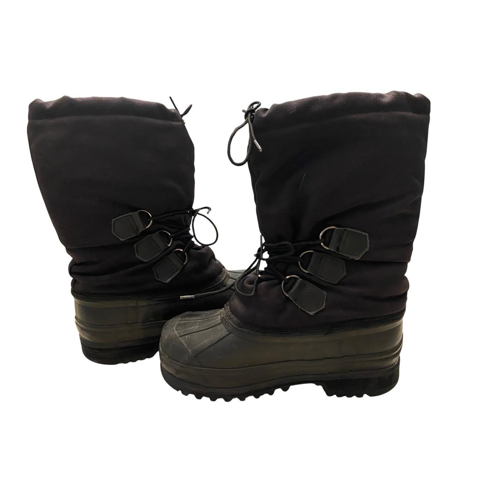 Cabela's Women's Size 8 Winter Snow Boots Black Pac Tall Waterproof Felt Lined